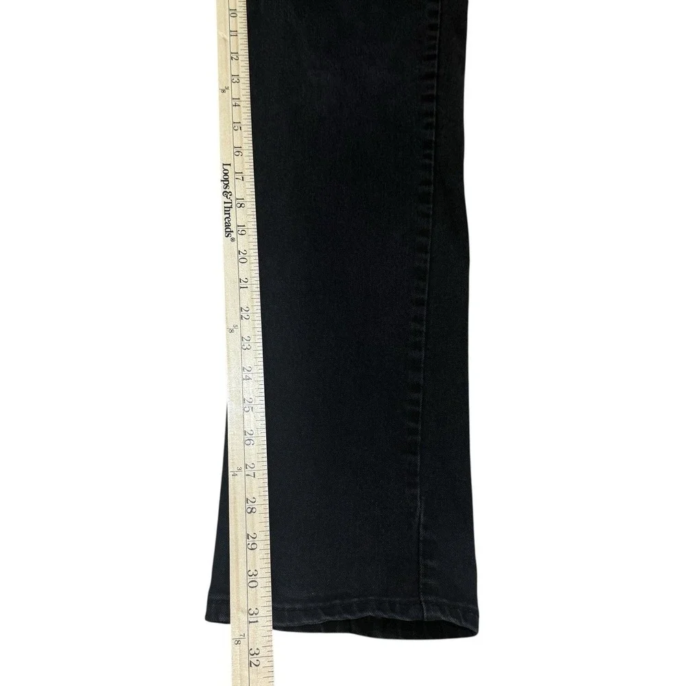 LEVIS 514 Straight Leg Jeans Mens 36x32 Black Dark Wash Denim